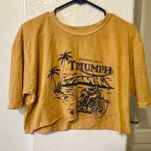 Lucky Brand Mustard Graphic Tee
